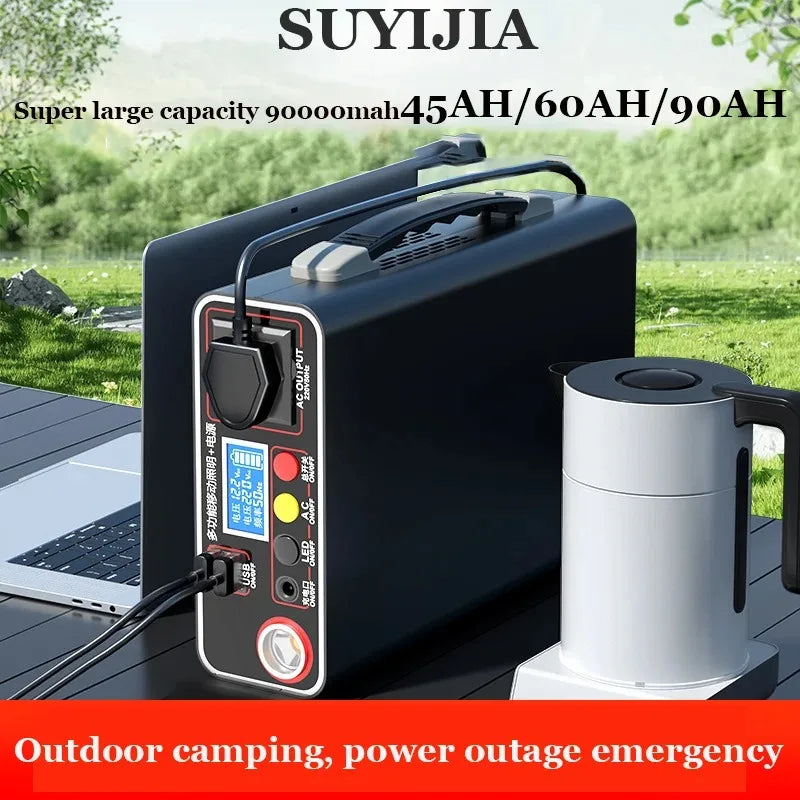 SUYIJIA Power Station 220V300WOutdoor Power Bank90000mah Portable Home Camping Lifepo4 Electric System Rechargeable Generator