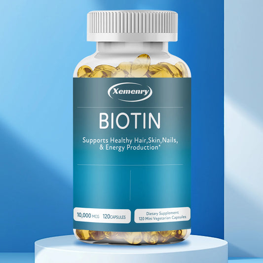 Biotin 10000mcg - Maximum Strength, Promotes Healthy Hair, Skin, Nails, Bone and Joint Health - 120 Capsules