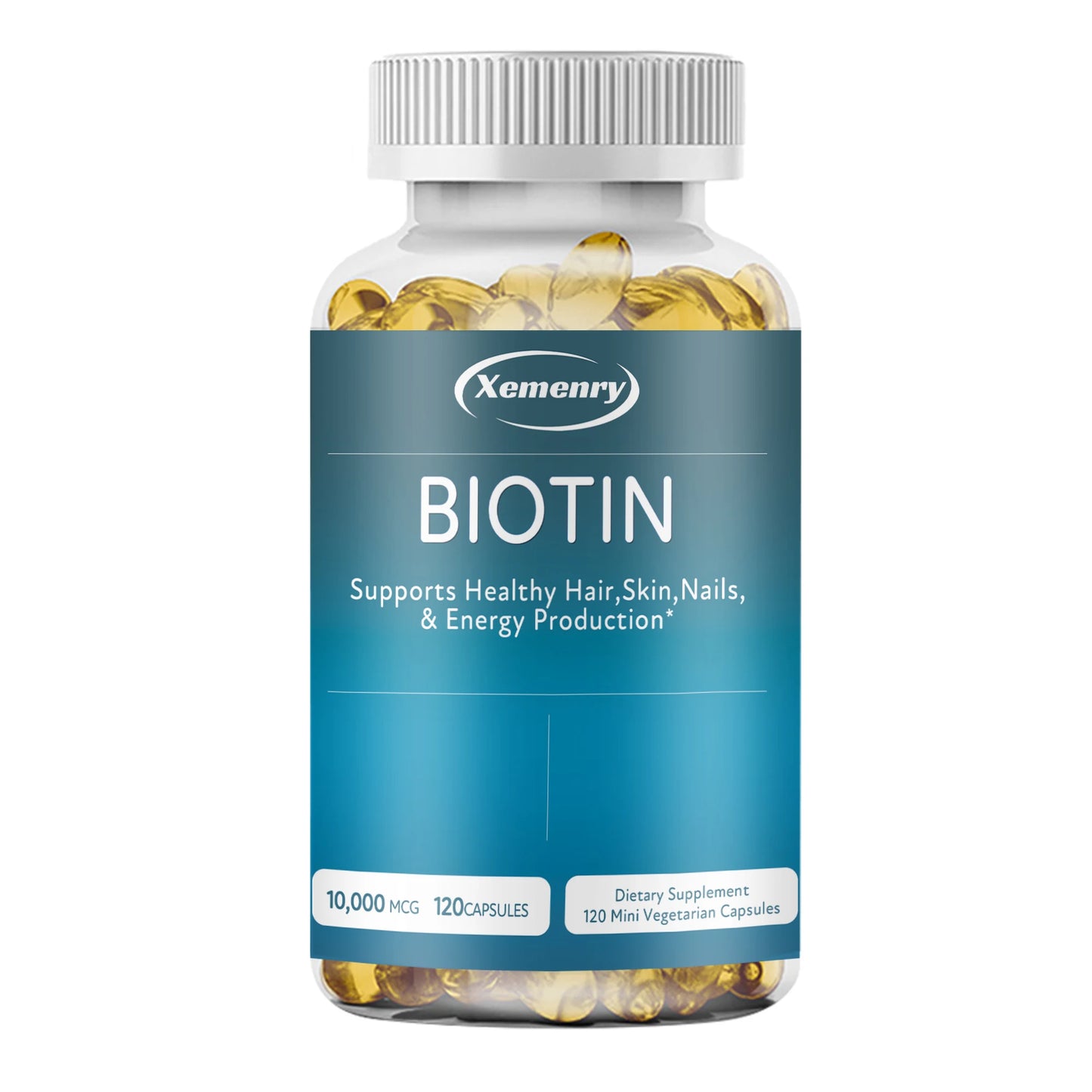 Biotin 10000mcg - Maximum Strength, Promotes Healthy Hair, Skin, Nails, Bone and Joint Health - 120 Capsules