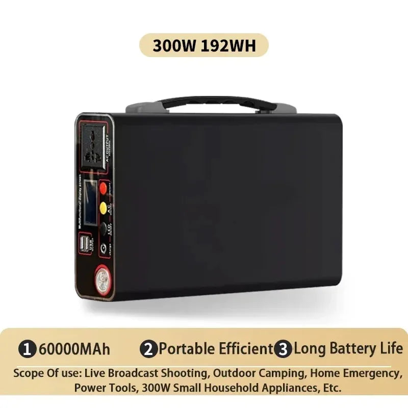 SUYIJIA Power Station 220V300WOutdoor Power Bank90000mah Portable Home Camping Lifepo4 Electric System Rechargeable Generator