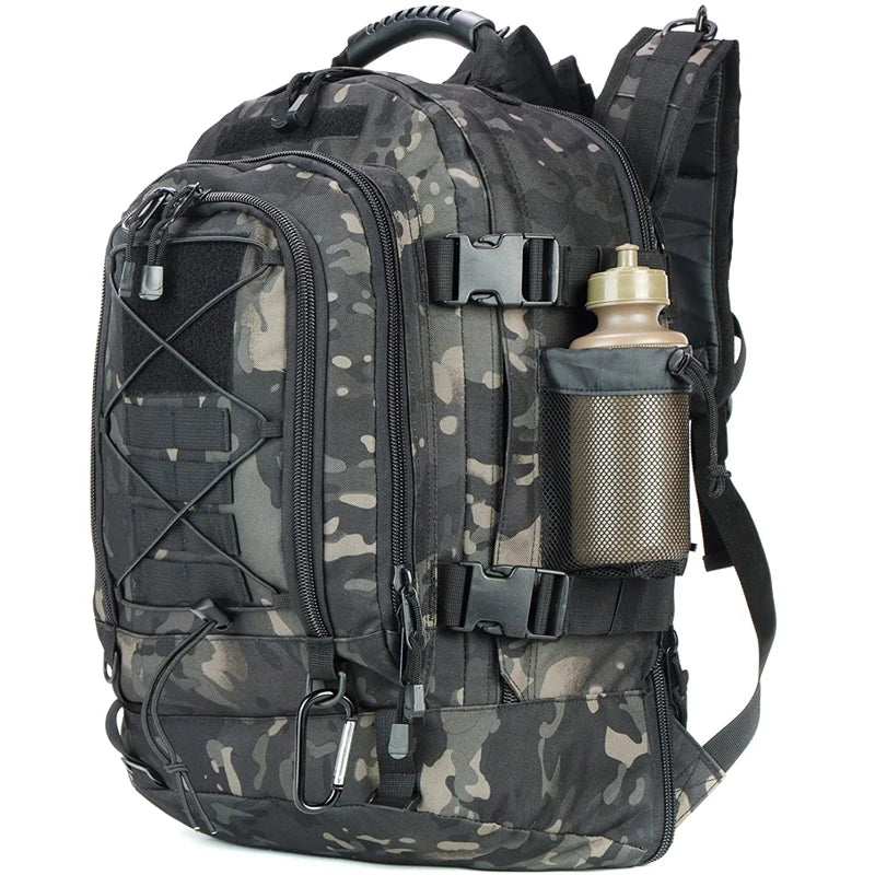 65L Outdoor Tactical Backpack Men's Outdoor Hiking Bag Large Capacity Military Army Bags Travelling Camping Rucksack