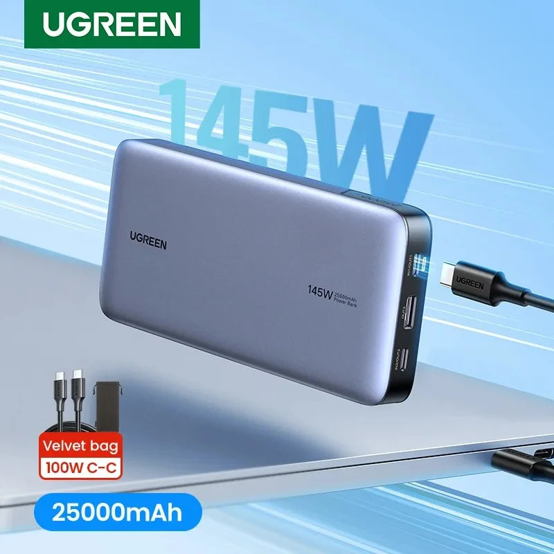 UGREEN 140W Power Bank Portable 25000mAh PD Fast Charging PowerBank for Laptop Notebook Xiaomi 13 Fast Charge External Battery