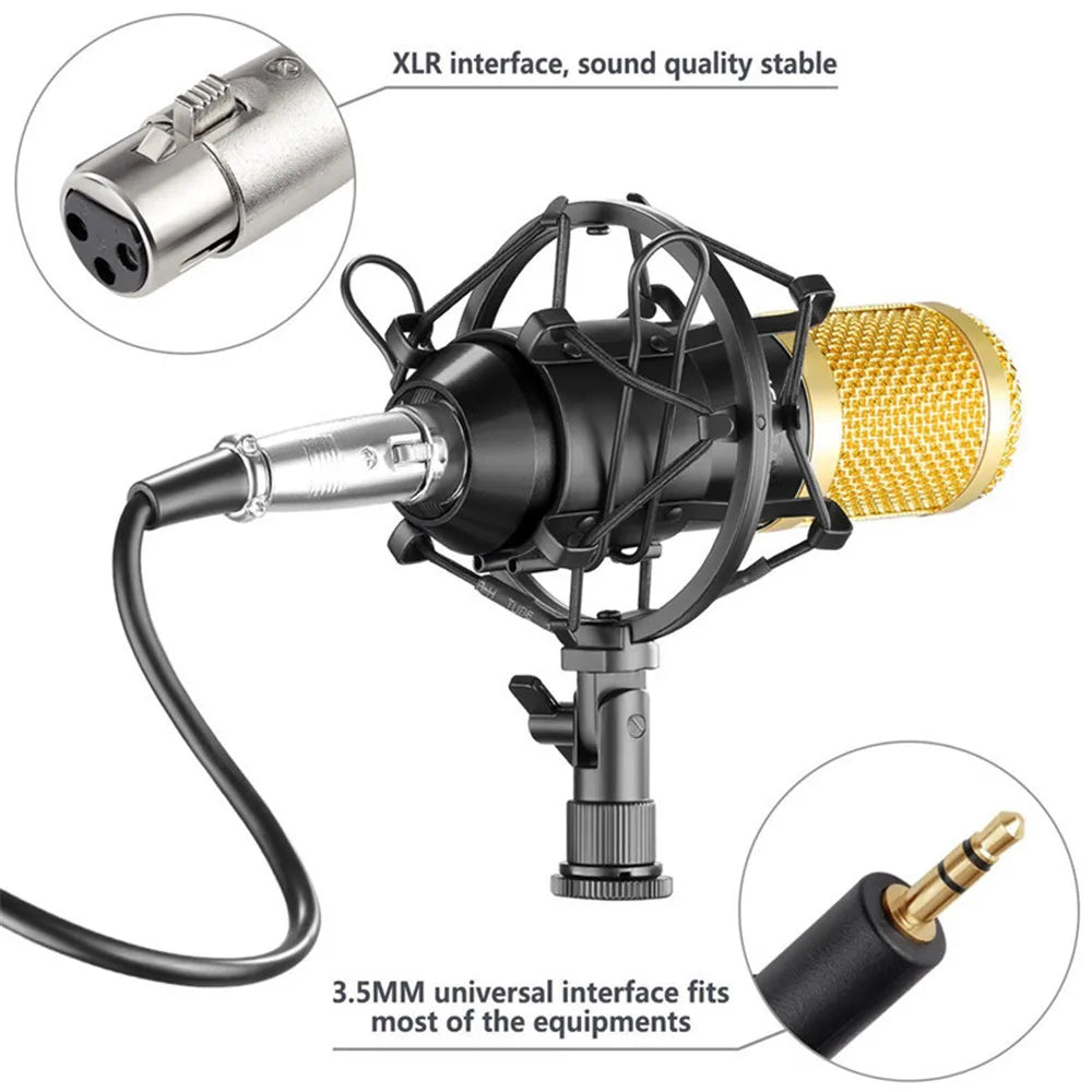 BM-800 Condenser Microphone Live Karaoke Song Chat Game Recording Microphone Mobile Phone Computer General Equipment