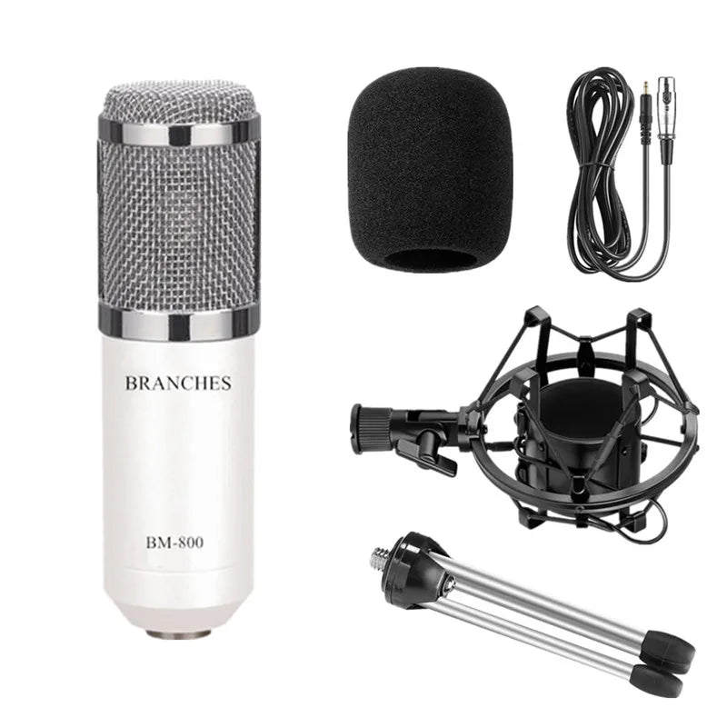 BM-800 Condenser Microphone Live Karaoke Song Chat Game Recording Microphone Mobile Phone Computer General Equipment