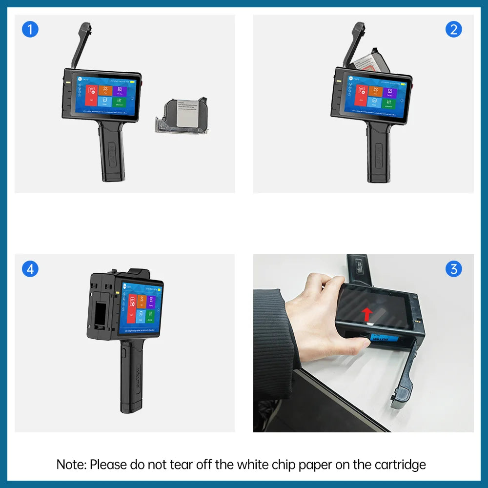 WILLITA 25.4mm Handheld Inkjet Printer For Logo Expiry Date QR Code Barcode Batch Number Label Tij Printer Portable 18 Languages