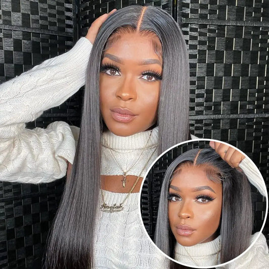 Glueless Wig Human Hair Wear and Go 200% Straight 13x4 13x6 Lace Frontal Wig Human Hair 5x5 6x4 9x6 7x5 Pre Cut Lace Closure Wig