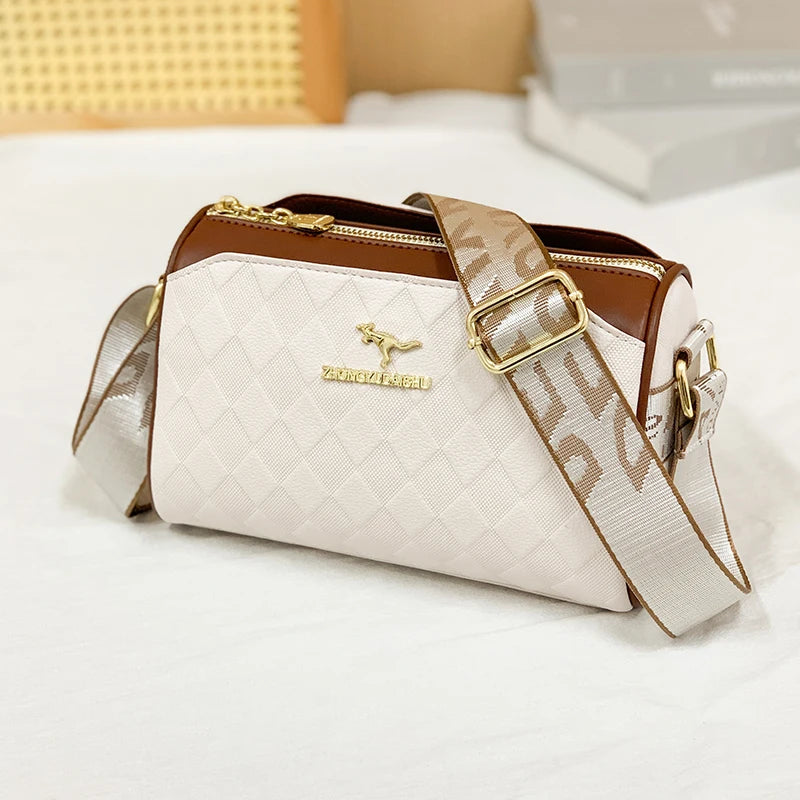 New Luxury High Quality Women Messenger Bag Famous Designer Lady Shoulder Bags Fashionable Checkered Trendy Crossbody Sac A Main