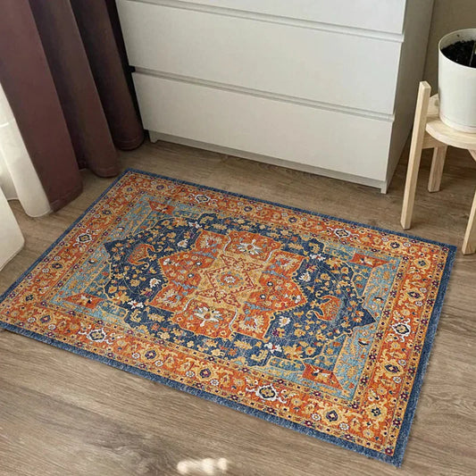 VIKAMA Retro Persian Entrance Door Mat Ethnic Style Home Decoration Living Room Bedroom Kitchen Floor Mat Study Carpet