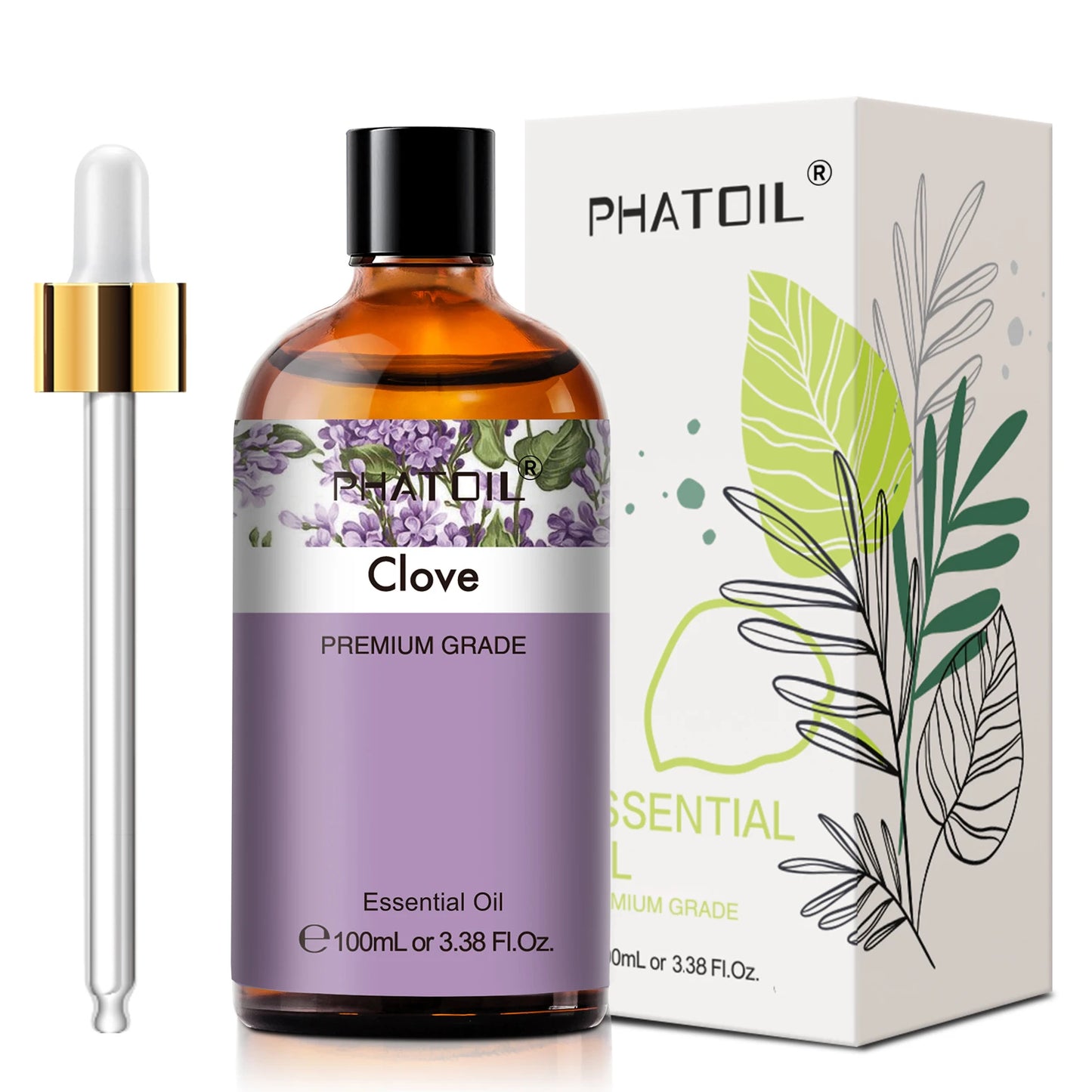 PHATOIL 100ml Essential Oils Lemon Eucalyptus Sweet Orange Cinnamon Vanilla Aroma Oils for Humidifier Diffuser Aromatherapy