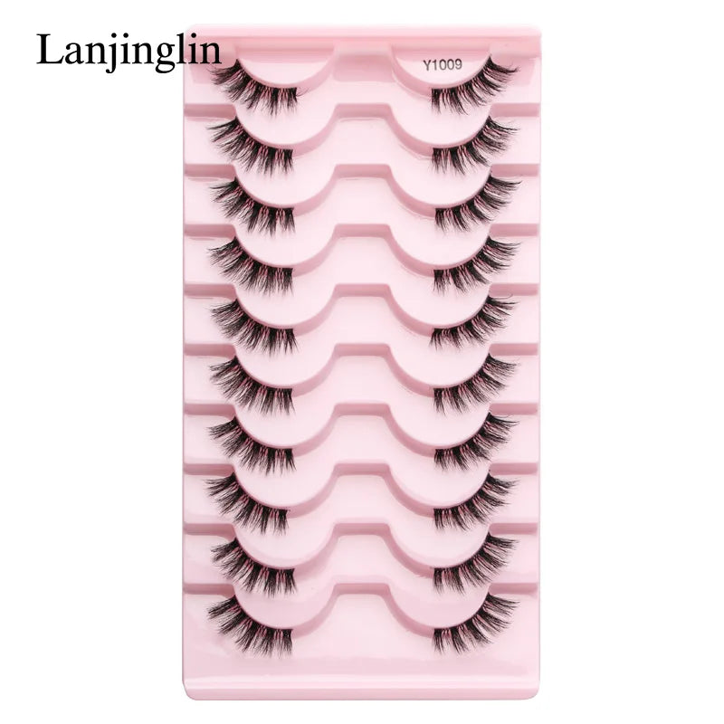 False Eyelashes 3/5/10 Pairs Half Lashes Cat Eye Natural Look Faux Cils Wispy 3d Mink Eyelashes Extension Make up Tools Cílios