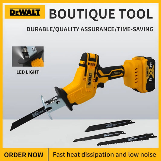 Dewalt 20V Battery Cordless Electric Reciprocating Saw for Wood / Metal Cutting with 4pcs Blades Portable Power Tool