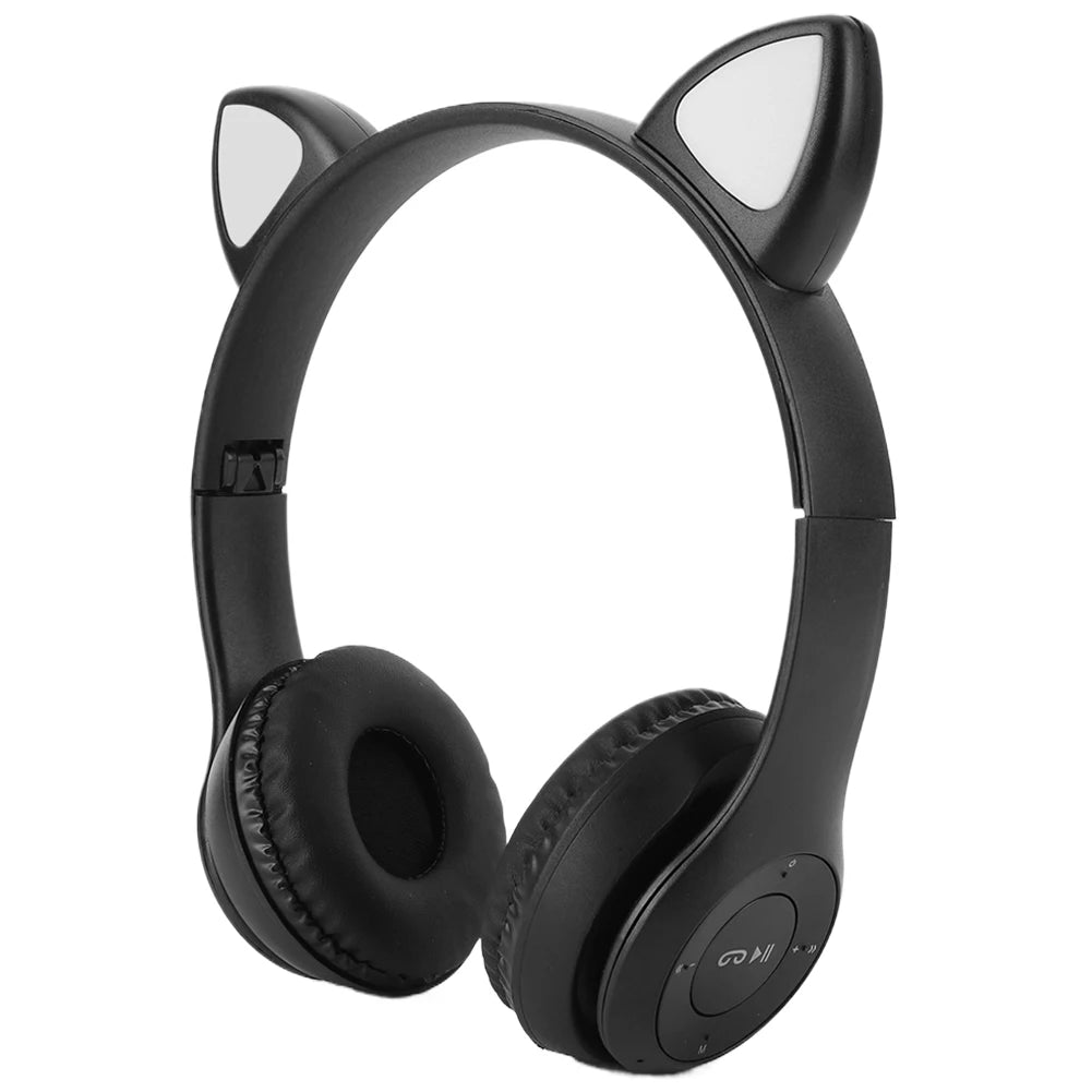 Flash Light Cat Ear Earphone Voice Control Bluetooth-Compatible Cute Cat Ears Wireless Headphone Kids Girls Stereo Music Headset