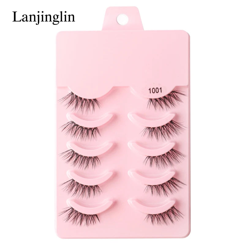 False Eyelashes 3/5/10 Pairs Half Lashes Cat Eye Natural Look Faux Cils Wispy 3d Mink Eyelashes Extension Make up Tools Cílios