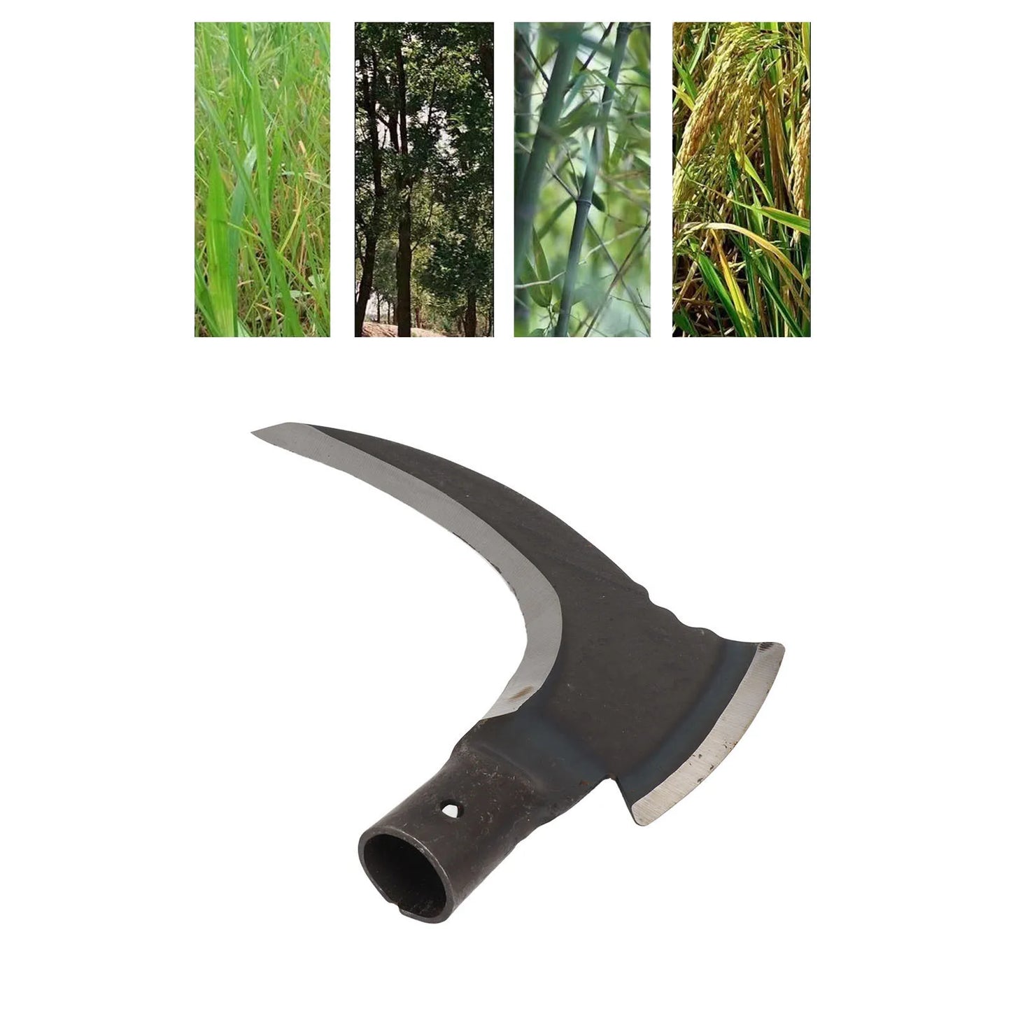 High Manganese Steel Double Scythe Multifunctional Mowing Cutting Trees Double Sickle for Gardening Tools Single Cutter Head