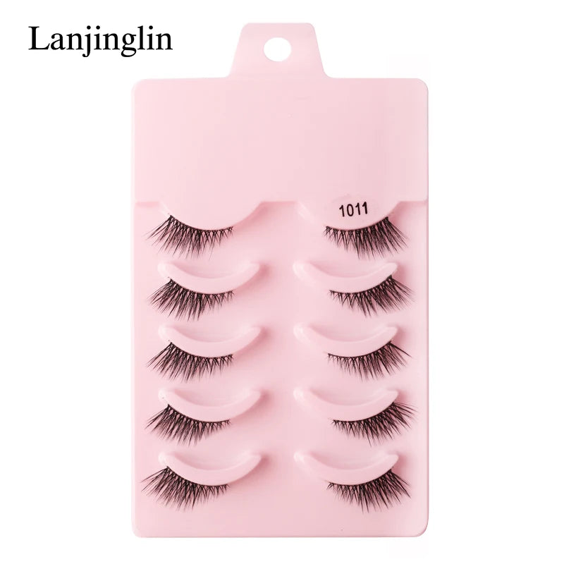 False Eyelashes 3/5/10 Pairs Half Lashes Cat Eye Natural Look Faux Cils Wispy 3d Mink Eyelashes Extension Make up Tools Cílios