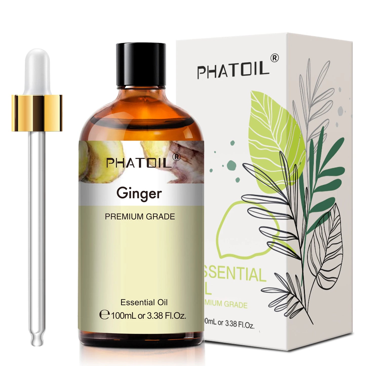 PHATOIL 100ml Essential Oils Lemon Eucalyptus Sweet Orange Cinnamon Vanilla Aroma Oils for Humidifier Diffuser Aromatherapy