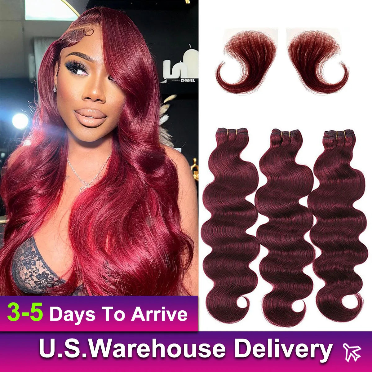 #99j 24 26Inch Loose Wave Human Hair Bundles Burgundy Red Brazilian Human Hair Extension 1/3/4 Loose Deep Wave Bundles For Women