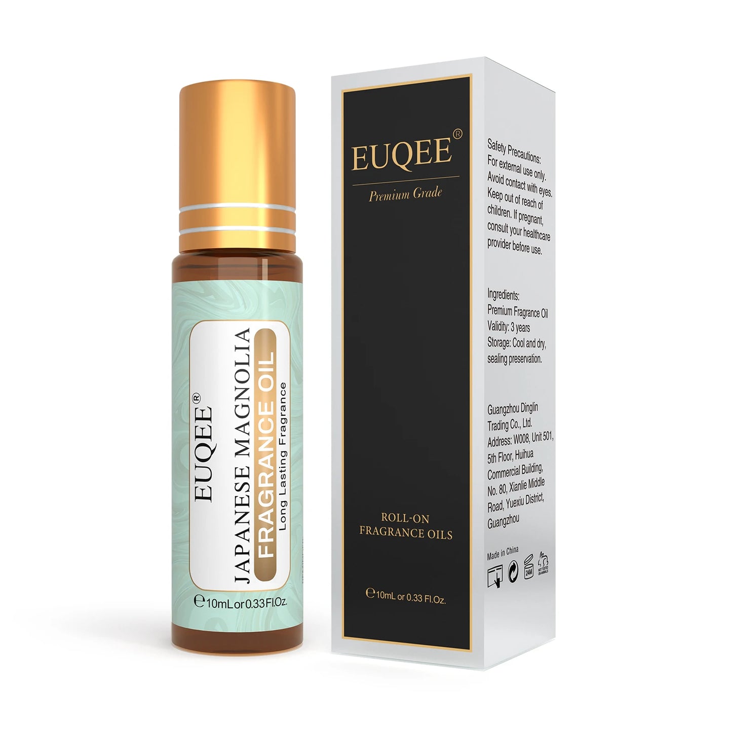 EUQEE 10ml Women's Roller Fragrance Oil-Coconut Vanilla Bubble Gum Bright Crystal Bombshell Midnight Rose Angel Aroma Oils