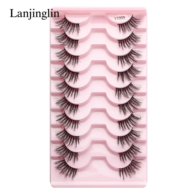 False Eyelashes 3/5/10 Pairs Half Lashes Cat Eye Natural Look Faux Cils Wispy 3d Mink Eyelashes Extension Make up Tools Cílios