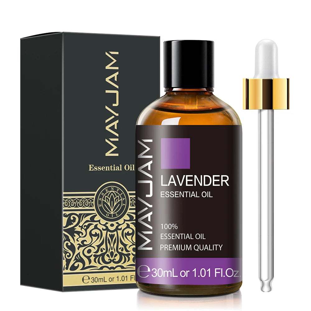 MAYJAM 30ML Essential Oil For Diffuser Lavender Eucalyptus Jasmine Vanilla Sandalwood Patchouli Lemon Rose Chamomile Aroma Oil