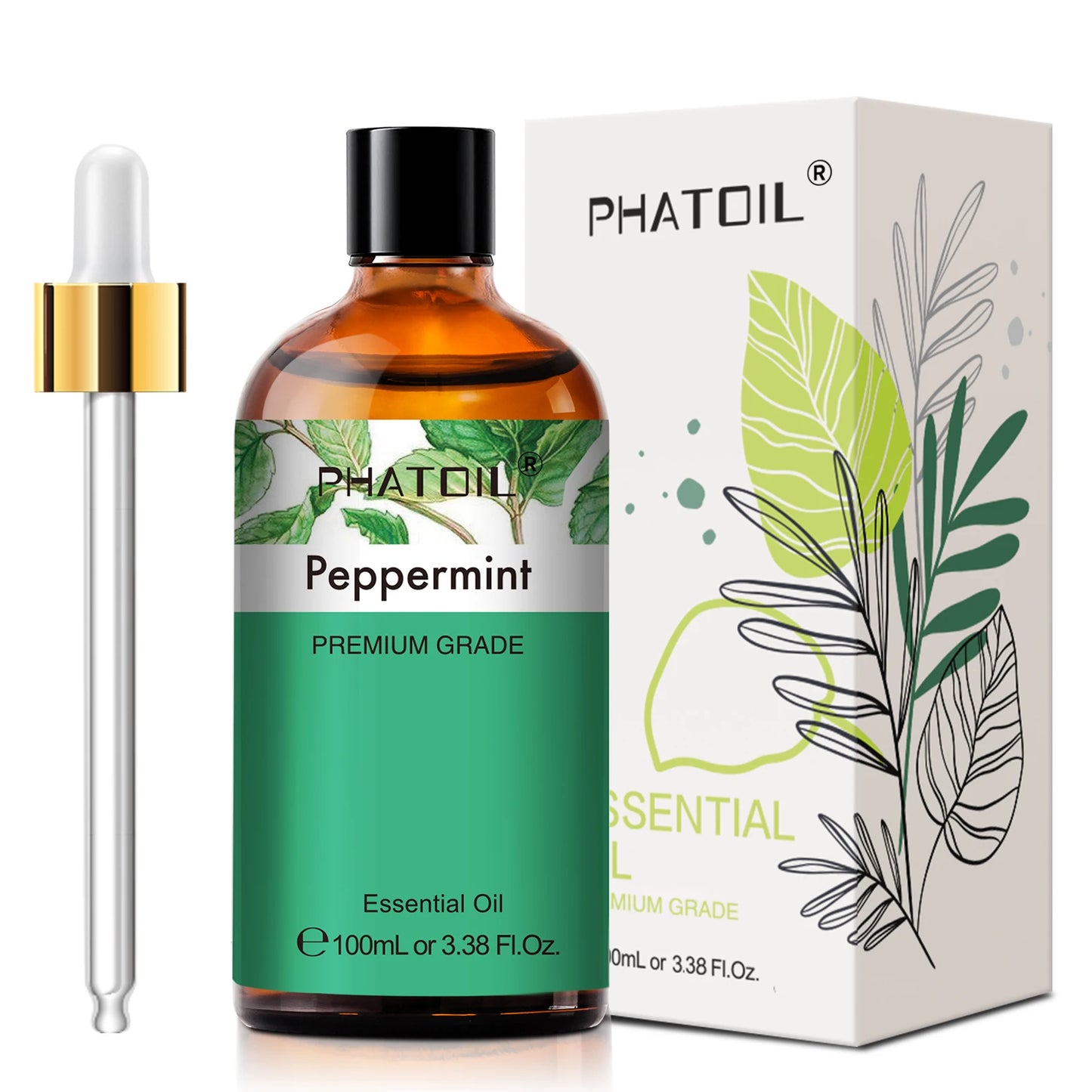 PHATOIL 100ml Essential Oils Lemon Eucalyptus Sweet Orange Cinnamon Vanilla Aroma Oils for Humidifier Diffuser Aromatherapy