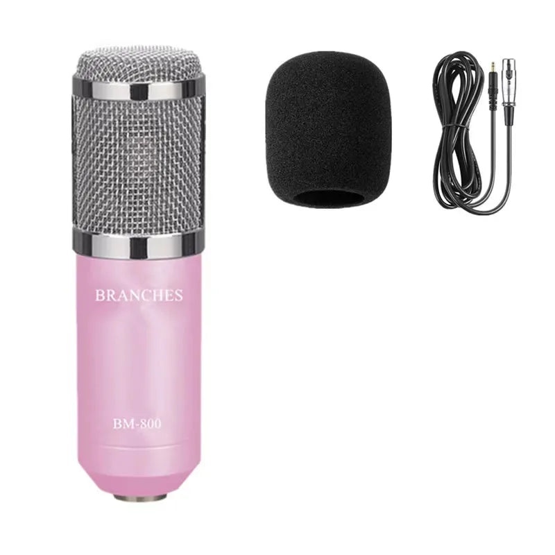 BM-800 Condenser Microphone Live Karaoke Song Chat Game Recording Microphone Mobile Phone Computer General Equipment