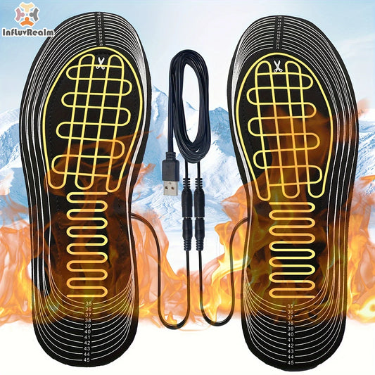 Winter Electric Heated Insoles USB Heating Feet Warmer Thermal Shoes Sock Pad Heated Insoles Washable Warmer Sock Heating Pad