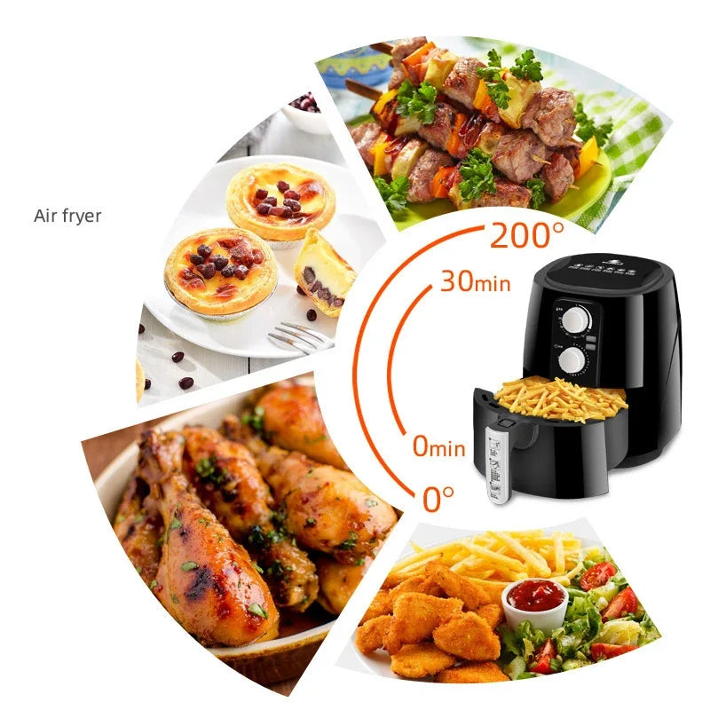 6.5L Air Fryer TC-JD01A Household Large Capacity Electric Fryer Smart Multi-function Oven Kitchen Baked Egg Tart/Roast Chicken