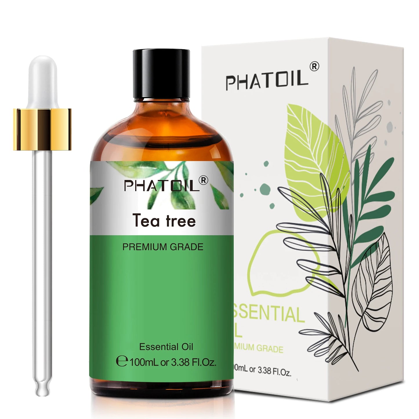 PHATOIL 100ml Essential Oils Lemon Eucalyptus Sweet Orange Cinnamon Vanilla Aroma Oils for Humidifier Diffuser Aromatherapy