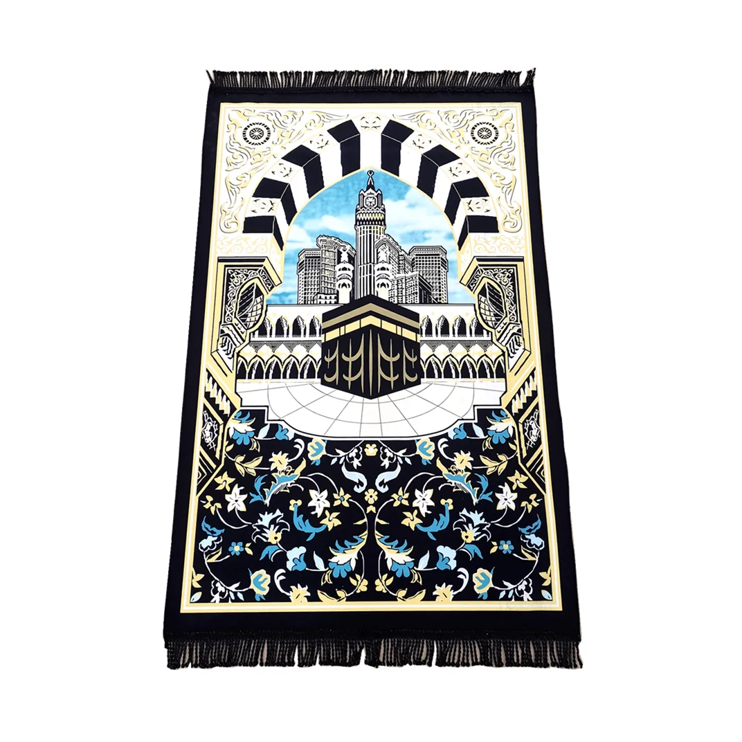 Islam Portable Prayer Rug Muslim Prayer Mat Arabic Hajji Sejadah Janamaz Tapis prière ramadan70x110cm