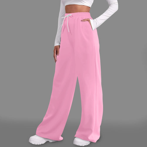 New Women Harajuku Wide Leg Pants Streetwear White Track Pants Women