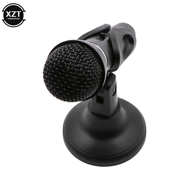 NEW Condenser Microphone Handheld 3.5mm Plug with MIC Desktop Stand for PC YouTube Video Skype Chatting Gaming Podcast Recording