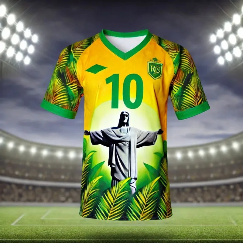 2024 Brazil Special Edition Football Jersey Men's Summer Outdoor Sports Clothing Women Men Fans Tee Casual Breathable Sweatshirt