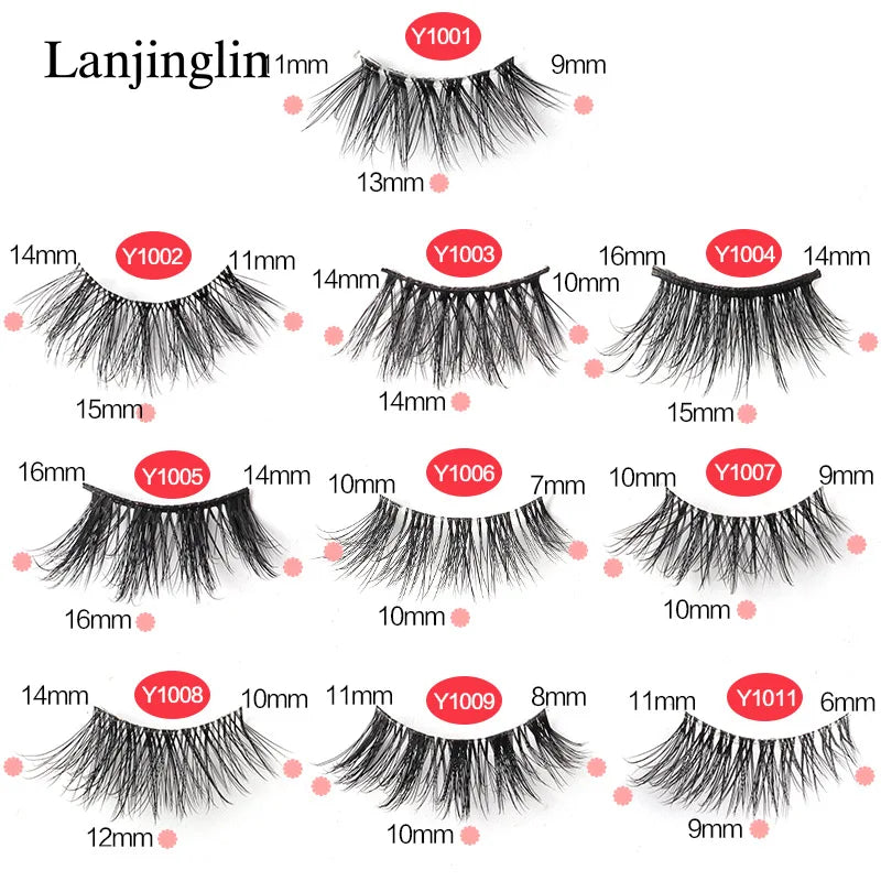 False Eyelashes 3/5/10 Pairs Half Lashes Cat Eye Natural Look Faux Cils Wispy 3d Mink Eyelashes Extension Make up Tools Cílios