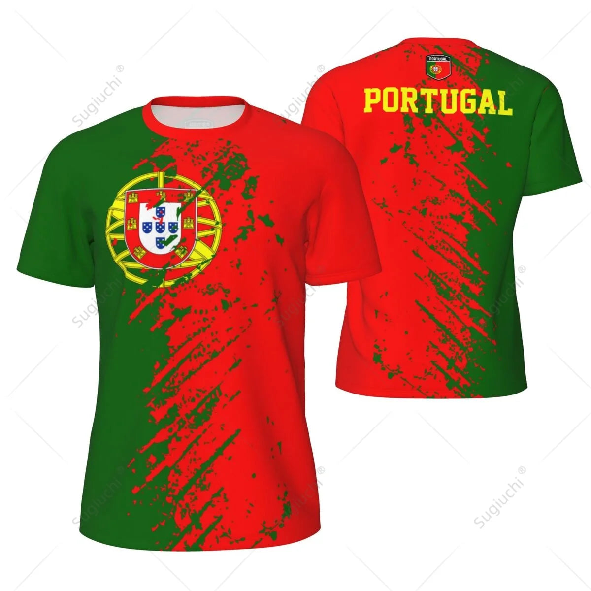 Sports Mesh T-shirt Portugal Flag For Running Bike Soccer Tennis Football Fitness Tees 3D Printed Custom shirt foot pas cher