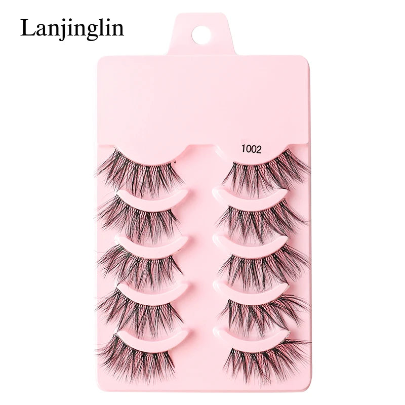 False Eyelashes 3/5/10 Pairs Half Lashes Cat Eye Natural Look Faux Cils Wispy 3d Mink Eyelashes Extension Make up Tools Cílios