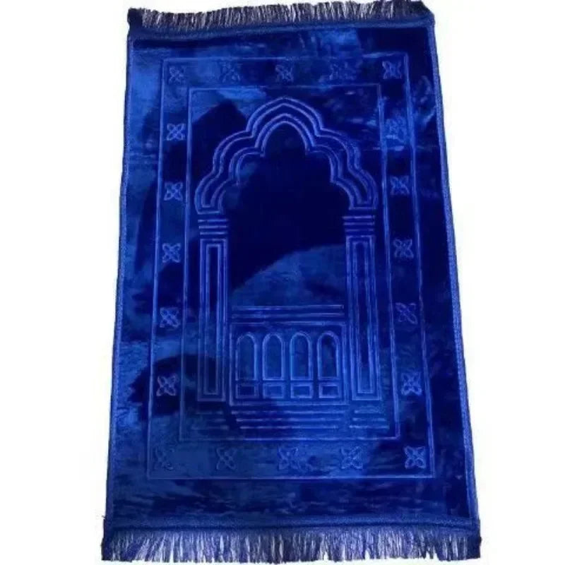 Prayer Rug Embroidery Islamic Muslim Tassel Tapestry Decoration Eid Gift Super Soft Thin Prayer Mat