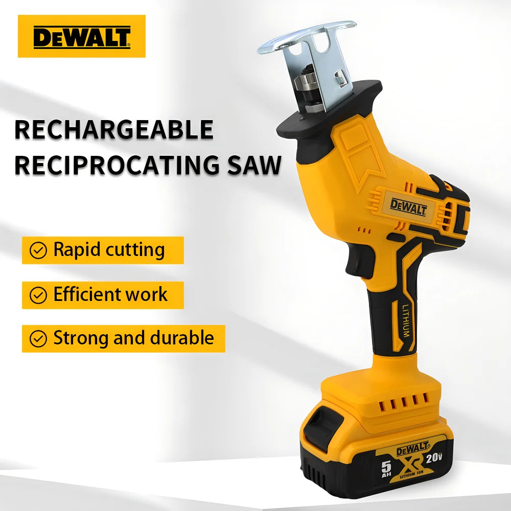 Dewalt 20V Battery Cordless Electric Reciprocating Saw for Wood / Metal Cutting with 4pcs Blades Portable Power Tool