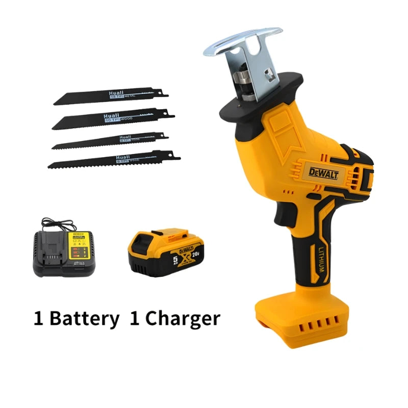 Dewalt 20V Battery Cordless Electric Reciprocating Saw for Wood / Metal Cutting with 4pcs Blades Portable Power Tool