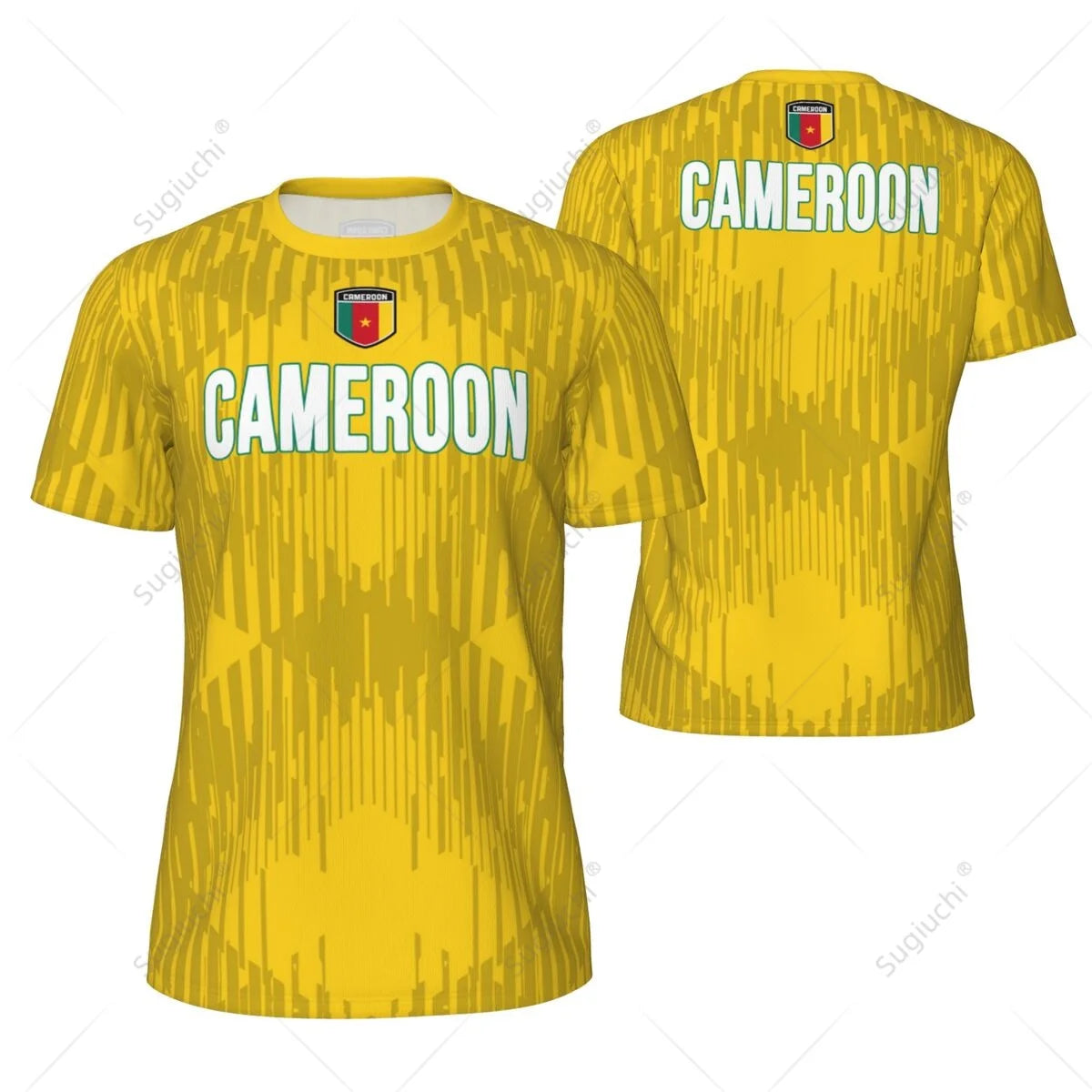 Sports Mesh T-shirt Cameroon Flag For Running Bike Soccer Tennis Football Fitness Tees 3D Printed Custom