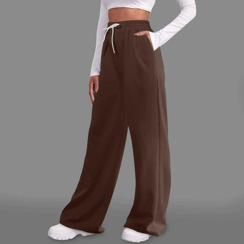 New Women Harajuku Wide Leg Pants Streetwear White Track Pants Women