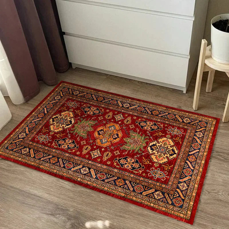 VIKAMA Retro Persian Entrance Door Mat Ethnic Style Home Decoration Living Room Bedroom Kitchen Floor Mat Study Carpet