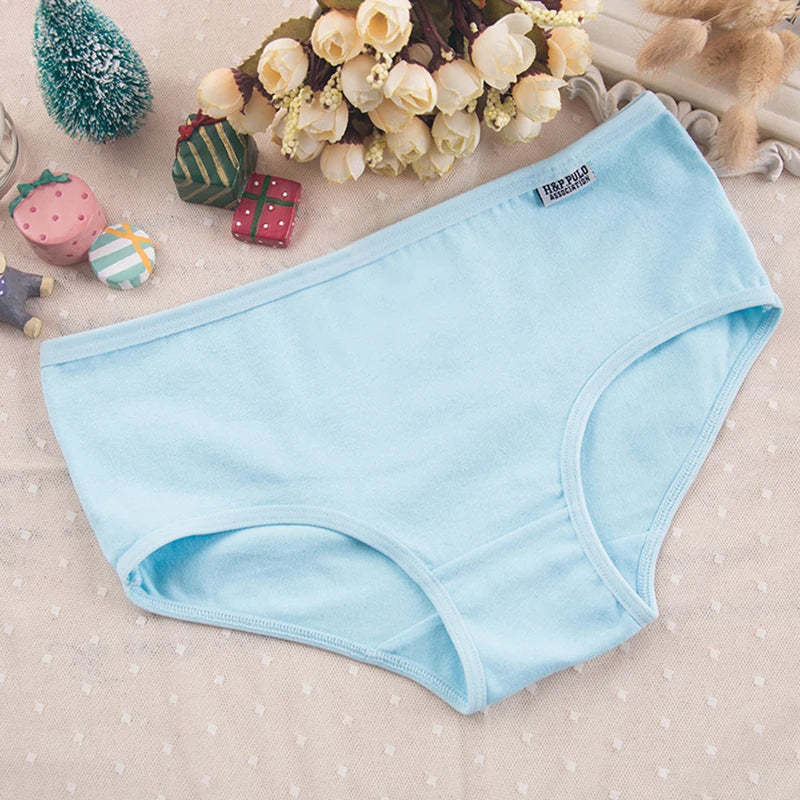 3Pcs/Lot Women's Panties Cotton Underwear Plus Size Soft Briefs Girls Solid Color Sexy Lingeries Female Shorts Underpant M-4XL