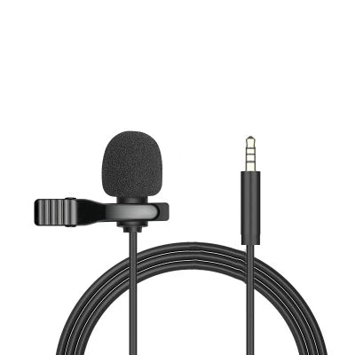 Mini Tie Lapel Clip-on Wired Microphone Mic 3.5mm USB Type C Plug for Cell Smartphone PC Laptop Chatting Singing Karaoke Meeting