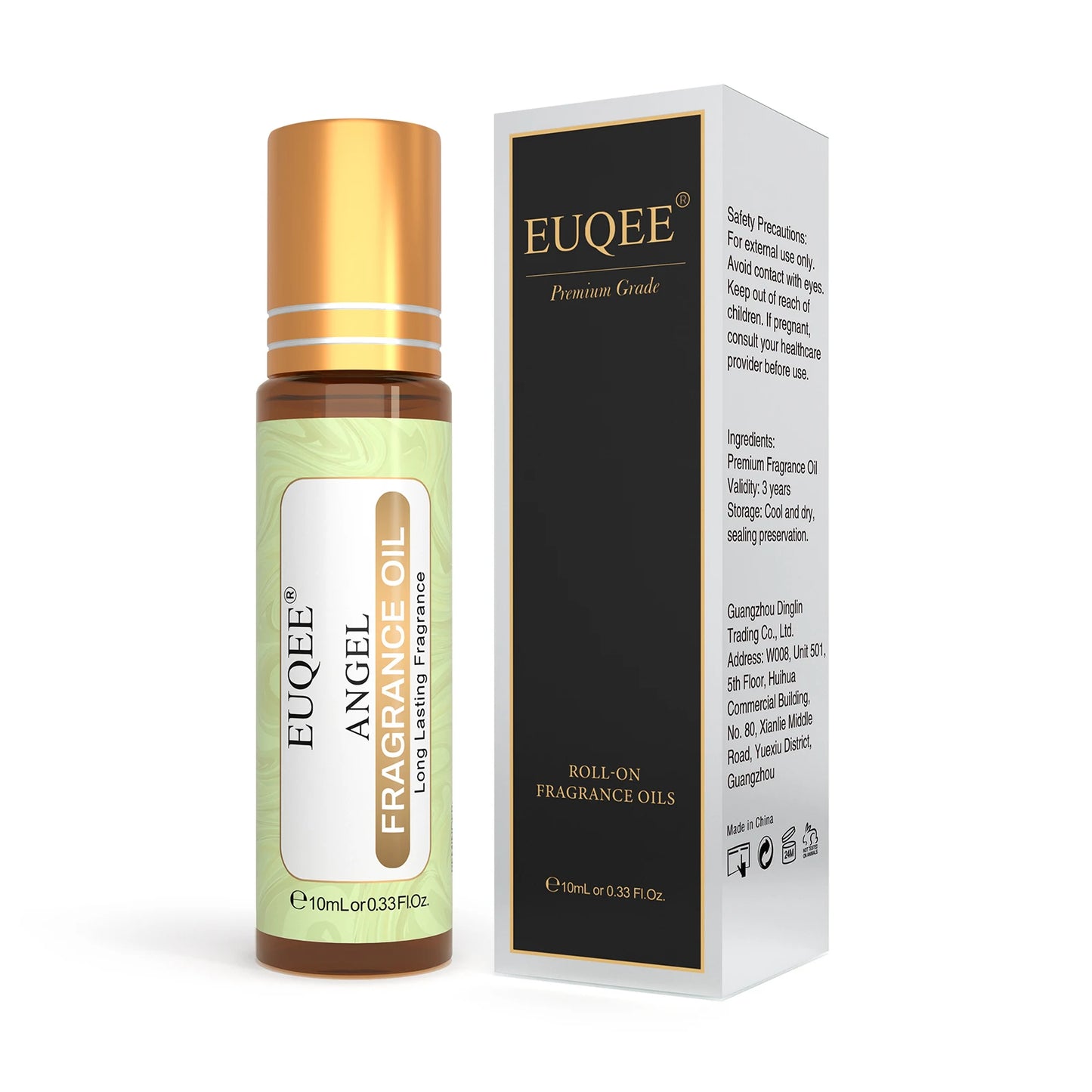 EUQEE 10ml Women's Roller Fragrance Oil-Coconut Vanilla Bubble Gum Bright Crystal Bombshell Midnight Rose Angel Aroma Oils