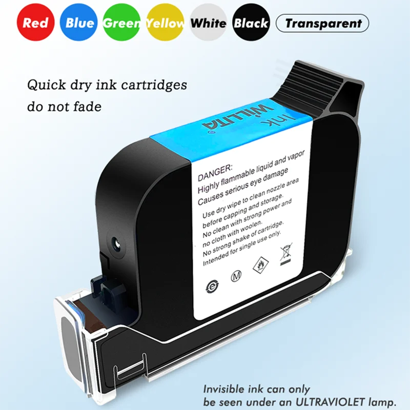 WILLITA WK800 Handheld Thermal Inkjet Printer Portable For Plastic Carton Glass Number QR Code Barcode Logo Expiry Date Printing