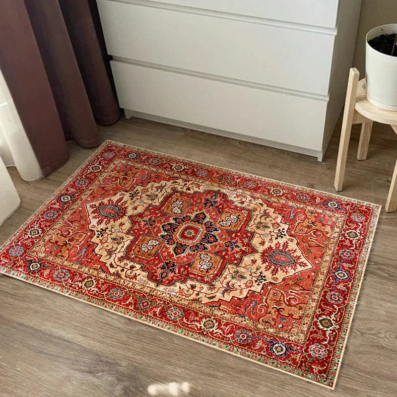 VIKAMA Retro Persian Entrance Door Mat Ethnic Style Home Decoration Living Room Bedroom Kitchen Floor Mat Study Carpet