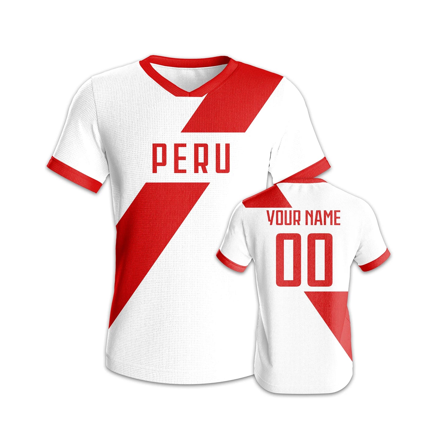 Quick-Dry Peru Soccer Jersey Custom Football Kit Personalized Name Number Summer Breathable Sportswear for Men Women Youth shirt foot pas cher