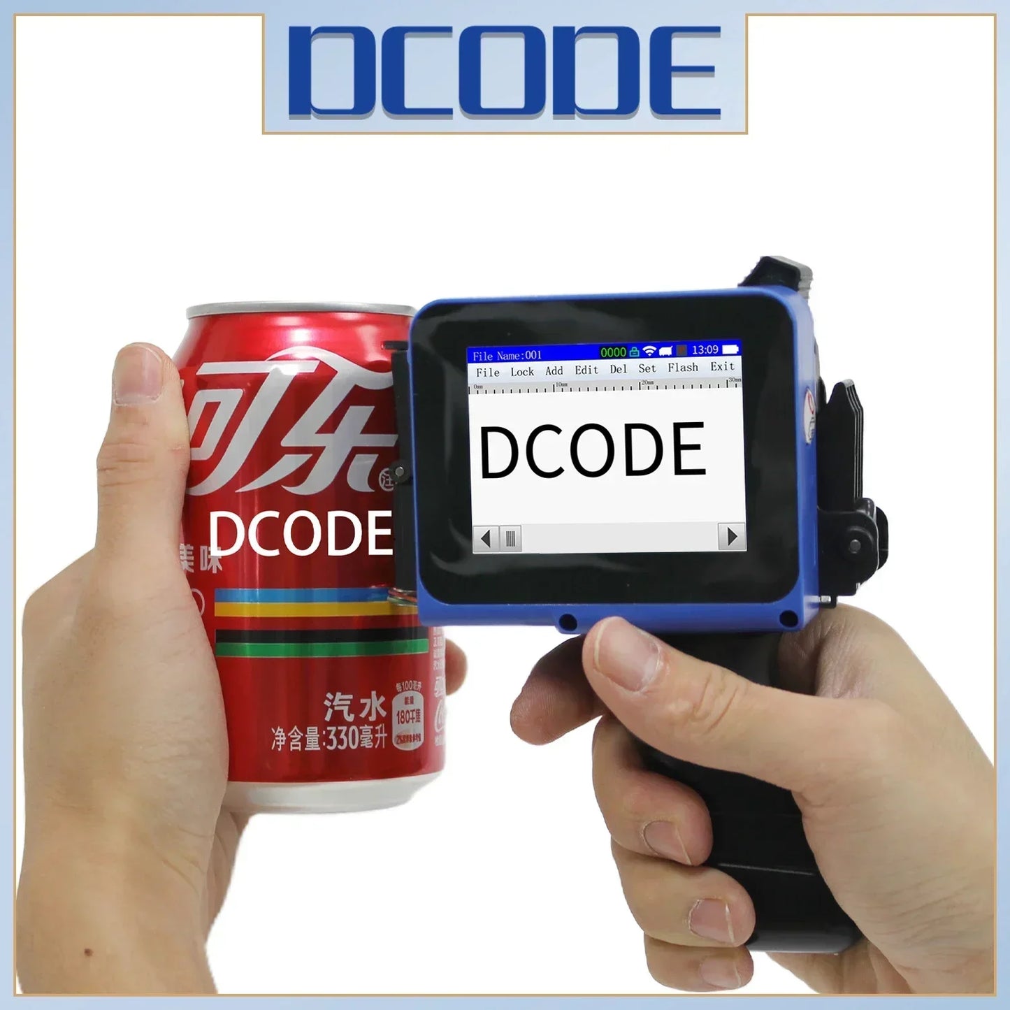 DCODE DC12 12.7mm Portable Mini Printer Split Mini Inkjet Printer Text QR Barcode Image Batch Number Logo Date Coding Machine