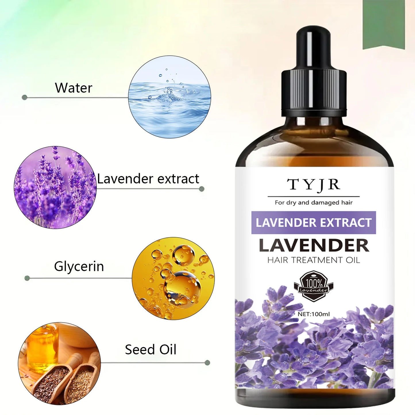 Lavender essential oil for skin care, massage, shower, diffuser relaxing essential oil for face, body, nails, hair, eyelashes